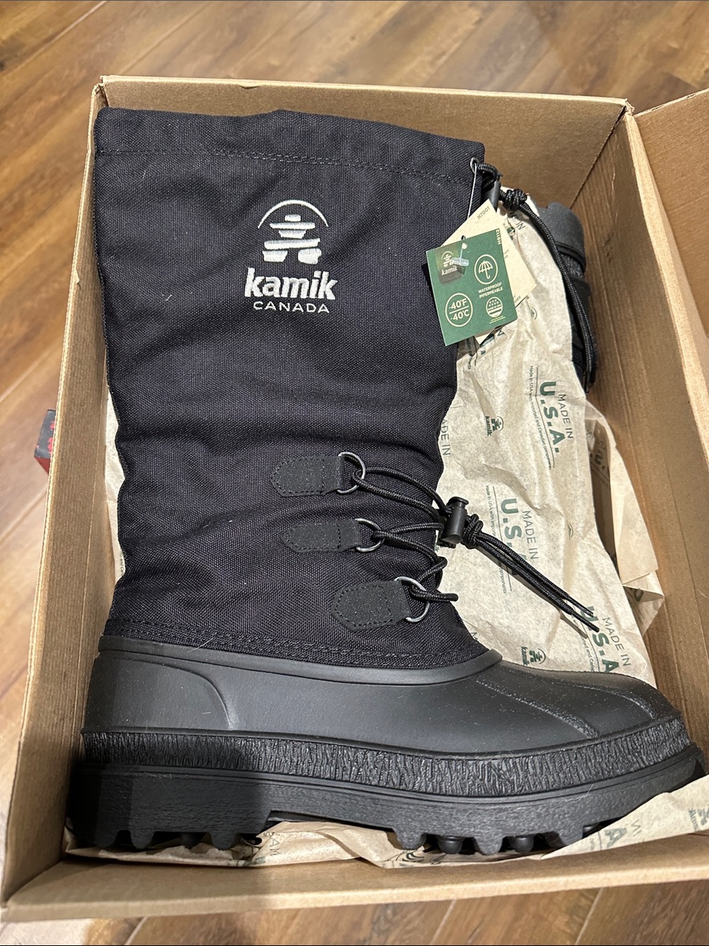 Kamik Black Men's Insulated Winter Boots